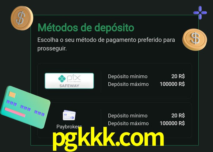 O cassino pgkkk.com oferece uma grande variedade de métodos de pagamento